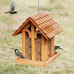 WDF Nouveau Style Vente Chaude Mangeoire Oiseaux jardin Bambou Perroquet En Bois Humming Fenêtre Cage À Oiseaux Mangeoire À Oiseaux - Product Image 6