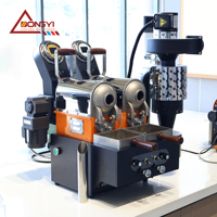 DONGYI Dubbele Trommel 200g Koffie Sample Rooster Kleine Serie Koffiebonen Roostermachine Elektrische/Gas Verwarming Koelplaat 220-240V