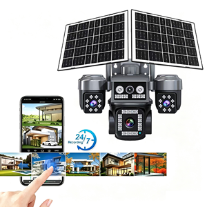S9 Hieasy 5MP Four Screens 1200mAh 4G Outdoor Solar <b>Camera</b> Home Security PTZ Security CCTV Motion Tracking 10X Zoom HiEasy - Product Image 6