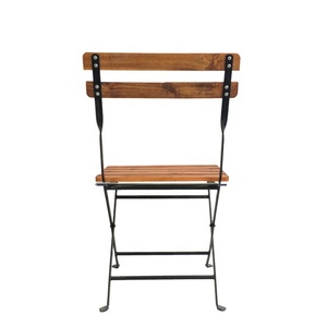 Chaises pliantes en <span class=keywords><strong>bois</strong></span>, mobilier d'extérieur pour café et <span class=keywords><strong>bistrot</strong></span>, - Product Image 4
