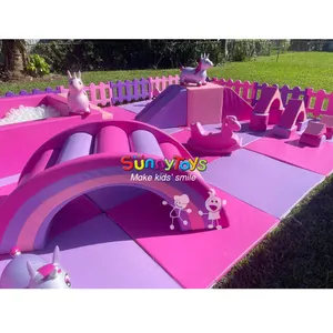 Pink play mat Girl theme soft road sunny toys pink soft play