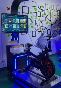 Large Metal 9DVR VR Racing Bikes Indoor Cycling Simulator for Fitness & <b>Entertainment</b> for Public Mall Shopping - Product Image 3