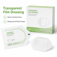 Pansement adhésif médical transparent en PU, stérile, imperméable, désinfectant à l'ozone, pour fixation de canule IV, plâtre jetable pour perfusion
