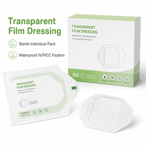 Pansement adhésif médical transparent en PU, stérile, imperméable, désinfectant à l'ozone, pour fixation de canule IV, plâtre jetable pour perfusion - Product Image 5