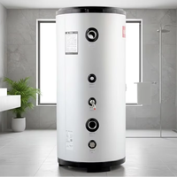 Réservoir tampon vertical haute efficacité de 250 litres, type plancher, isolé, pour système de stockage d'eau chaude pour CVC et pompe à chaleur solaire