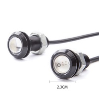 23mm LED DRL D'oeil D'aigle Voiture Brouillard lumière courante de Jour drl Inverse De Stationnement De Secours Signal Lumière Lampe de moto livraison gratuite