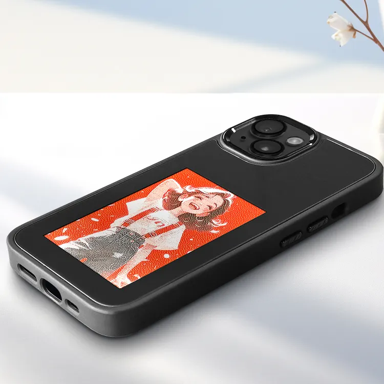 Mayorista E-Ink Eink Display Iphone Case Smart Ink Show Coque Iphone Case DIY NFC E Ink Phone Case con NFC Screen