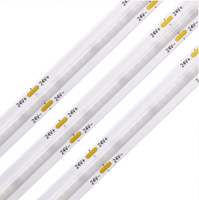 Bande lumineuse LED COB flexible multicolore DC 24V 10mm 630 LED/m, bande lumineuse de haute qualité, lumière linéaire sans soudure, UL