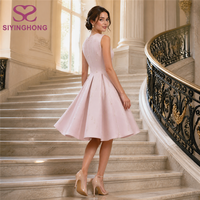 Robe Midi Rose Personnalisée pour Femme avec Perles et Pompons, Sans Manches, Coupe Évasée, pour Invitée de Mariage ou Cocktail, Vente en Gros, Fournisseur d'Usine OEM ODM