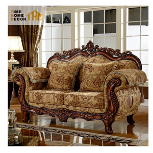 Диван-кровать 1 + 2 + 3, комплект из однотонного деревянного дивана, 7 мест, роскошный диван для гостиной, Классический арабский диван в ближневосточном европейском стиле - Product Image 2