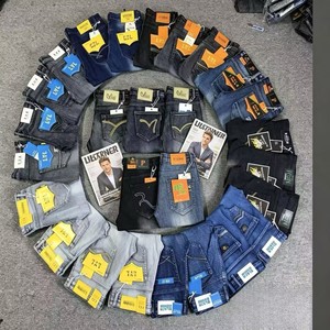 6.98 Dollars GZL007 Size 30-36 <strong>Men</strong> Ripped Slim Fit <strong>Stretch</strong> Jeans Multi Pocket Washed Trousers for Streetwear - Product Image 2