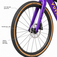 Vélo de gravier électrique entièrement en carbone avec moteur central 250W 75Nm, batterie 36V 15Ah, frein à disque hydraulique 12 vitesses, pneus 700x40C, ODM