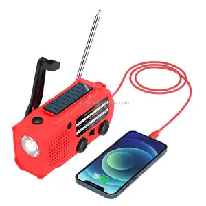 Radio 5000MAH Pin Dự Phòng Radio Khẩn Cấp Năng Lượng Mặt Trời Khẩn Cấp, Radio Quay Tay, Radio Đèn Pin Để Chiếu Sáng.