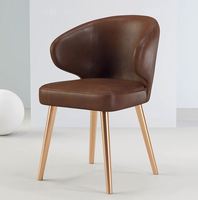 Gainesville Chaise de salle à manger moderne au design italien avec structure en métal Chaise familiale de luxe de haute qualité