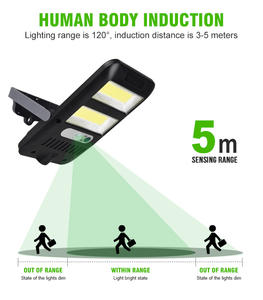 Đèn đường năng lượng mặt trời <span class=keywords><strong>LED</strong></span> siêu sáng Jindian công suất cao với cảm biến chuyển động PIR IP66 dùng cho đường phố - Product Image 2