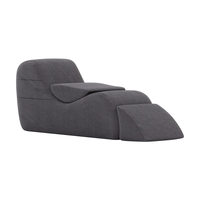 Fauteuil pouf moderne minimaliste en velours côtelé, direct usine, pour chambre individuelle, chaise longue, siège pliant de yoga, canapé de balcon