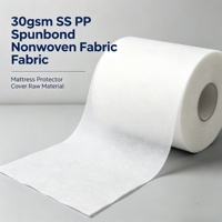 Tissu non tissé en polypropylène (PP) Spunbond, doux et résistant à la déchirure, pour protège-matelas jetable, matériau brut en rouleau pour la literie domestique