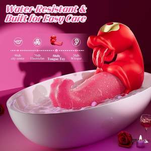 Volwassen Rose <span class=keywords><strong>Sex</strong></span> Thuring Vibrator Dildo 10 Vibratie Modi G-Spot Clit Anale Stimulator Discrete Koppels Seksspeeltje 10 Likken Swing - Product Image 3