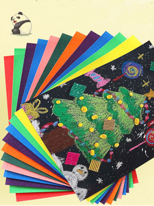 Giấy nhám đầy màu sắc cardstock Giấy Thủ Công lấp lánh cho bữa tiệc sinh nhật tự làm gói graffiti sơn dầu trang trí - Product Image 6