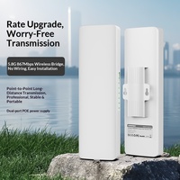 CPE Inalámbrico YF-WB-5G-V2 para Uso en Exteriores, Señal Estable de 5 km, Alta Penetración, Resistente a la Intemperie IP65, Protección Contra Rayos de 2KV, 5.8GHz, PoE