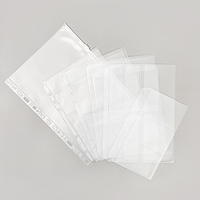 Pochette de rangement transparente A5 A6 A7 en PVC givré à 6 anneaux avec fermeture éclair pour enveloppes de budget et feuilles mobiles pour agenda de budget
