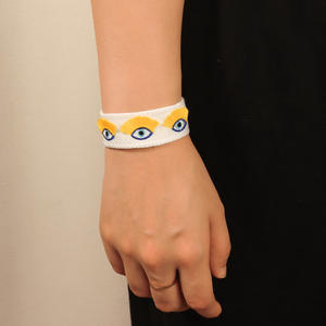 Bracelet à breloques de bohème américain européen fait à la main diamant taille Asscher créatif oeil du diable gland brodé forme papillon - Product Image 3