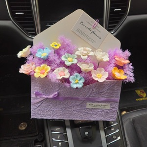 Bouquet de fleurs floquées fait main, style niche haut de gamme, cadeau pour anniversaire, fête des mères, Saint-Valentin - Product Image 2