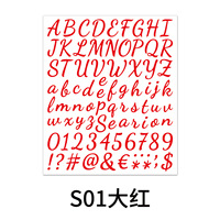 Autocollant 1 pouce PVC DIY Lettres Chiffres UV Imprimé Alphabet Cursif Autocollant pour Boîte aux Lettres Signe Fenêtre Adresse Artisanat Bougies