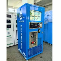 Distributeur d'eau alcaline commercial à pompe RO purifiée, à commande par carte, 800 GPD, avec coque métallique et garantie d'un an