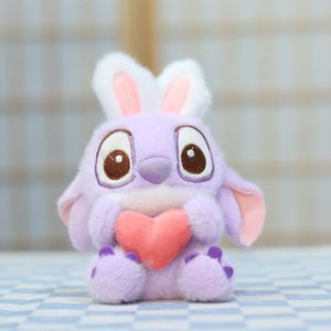 Llavero de peluche de <span class=keywords><strong>Lilo</strong></span> & Stitch, adorable colgante de juguete de peluche de Stitch y <span class=keywords><strong>Angel</strong></span> con orejas de conejo para regalo de niñas - Product Image 2