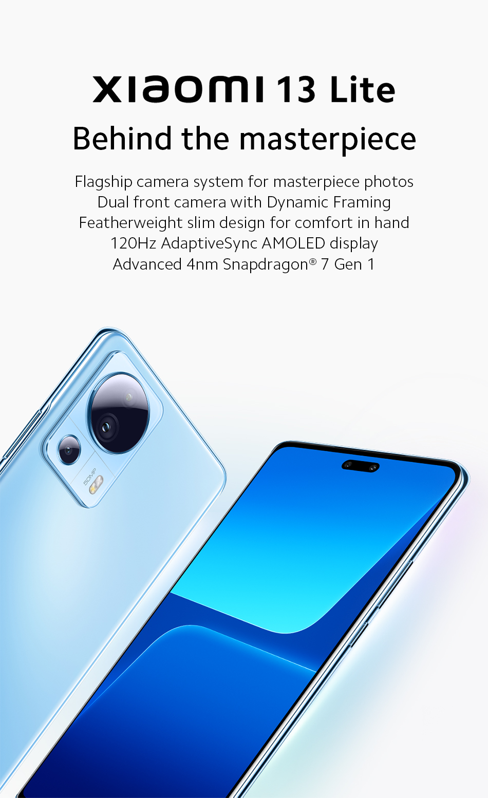 Xiaomi 13 Lite 5G Smartphone - 128GB/256GB, 120hz AMOLED