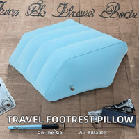 Repose-pieds et coussin de jambe gonflable en PVC portable pour la maison, le bureau, les voyages et l'hôtel, cale pour genoux et coussin de sommeil