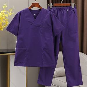 Uniformi chirurgiche donna che allatta Enfermeria set Top + articoli di pantaloni uniformi mediche scrub abiti da ospedale da salone di bellezza - Product Image 6