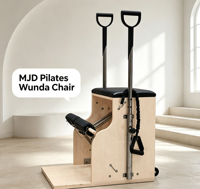 Chaise Wunda de Pilates MJD pour usage domestique, équipement d'entraînement optimisé pour le confort, idéal pour les exercices de Pilates privés à domicile