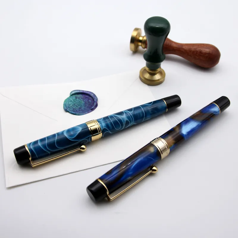 Lingmo عالية الجودة الفاخرة هدية قلم حبر مع شعار OEM مخصص تصميم رولربال اقلام