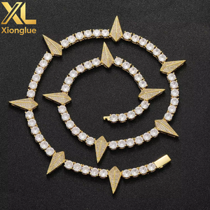 Collier Chaîne Tennis 5mm en Zircon Cubique Glacé, Style Punk Hiphop Tendance pour Hommes et Femmes, Fait Main, Cadeau d'Anniversaire de Mariage - Product Image 1