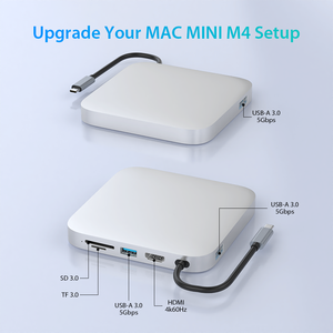 Hub USB 3.0 con Transferencia de Datos de 5 Gbps, Hub USB C Ultradelgado <span class=keywords><strong>para</strong></span> <span class=keywords><strong>MAC</strong></span> <span class=keywords><strong>Mini</strong></span> M4 y M4 Pro - Product Image 2