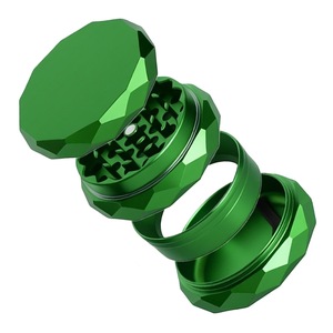 Custom Logo Aluminum <b>Herb</b> <b>Grinder</b> 4 Piece Manual Dry <b>Herb</b> Crusher Diamond Shape Multi Color <b>for</b> Storage - Product Image 5