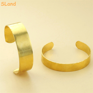 <span class=keywords><strong>SLane</strong></span> Schmuck Großhandel Größenverstellbare Schlichte Rohmessing-Armreifen-Rohlinge zum Selbermachen von Stanzarbeiten oder Gravuren - Product Image 3