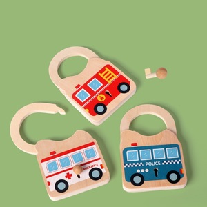 Montessori aprendizaje educativo bebé habilidades motoras finas juguetes sensoriales cerradura y llave juguetes a juego y clasificación - Product Image 3