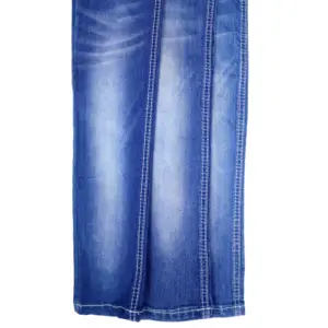 GP3211-16F 72% coton 27% polyester 1% spandex Stretch Coton Polyester Bleu Denim Jeans Tissu coton polyester denim tissu