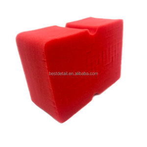 Auto Detail ing Reinigung Autozubehör Premium Foam Cross Cut Grid Großer roter Auto wasch schwamm - Product Image 2