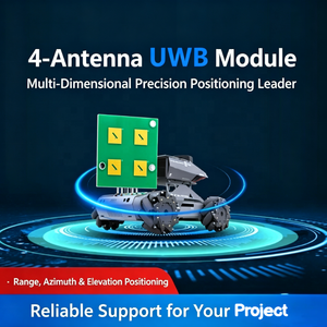โมดูล UWB สำหรับการระบุตำแหน่ง AOA PDOA พร้อมการวัดระยะทาง ตำแหน่งมุมเอไจซูมัทและมุมเอลิเวชั่น  4 เสาอากาศ แท็กยึดตำแหน่งสำหรับรถติดตามหุ่นยนต์ - Product Image 3