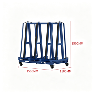 Carretilla de Plataforma Tipo A de Alta Resistencia, 120x75cm, Acero Laminado en Frío de 3.5cm, Carga de 1500kg, Ruedas Resistentes al Desgaste de 8 Pulgadas, Mango Plegable - Product Image 1