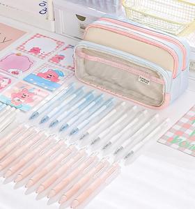 Couleur correspondant porte-crayon Transparent grande capacité papeterie sac créatif multi-fonctionnel stylo sac - Product Image 6