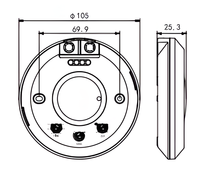 Détecteur de mouvement PIR HANDSOME YCA1050B, type plafond, 360 degrés, infrarouge intelligent, détection de 8 m, délai réglable, capteur d'intérieur