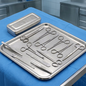 Boîte d'instruments chirurgicaux hospitaliers en acier inoxydable Odontomed 2011, 13 pièces, ensemble de chirurgie mineure, classe I, certifié CE/MFDS - Product Image 2
