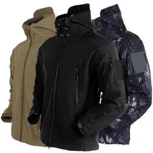 Tactical Gear Shark Skin Soft Shell Tactical Jacket Homens Impermeável Velo Casaco Roupas Camuflagem Blusão Jacket