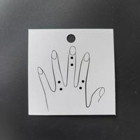 Cartes en papier rectangulaires blanches pour colliers et bracelets, pour la présentation et l'emballage de bijoux faits main et de vente au détail