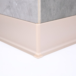 Moulure de plinthe en aluminium Épaisseur de la garniture 1.5mm Hauteur 80mm Bâton Adhésif Dos Ultra-mince et Minimaliste Plinthe - Product Image 1